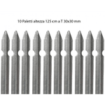 10 Paletti per Recinzione in Ferro Zincato 125 cm Pali per Rete a T Recinto
