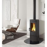 Stufa a Legna Nordica 7kw in Ghisa Tubo Canna Fumi 12 Extraflame Camino Carbone