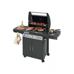 Barbecue Dual Gas Metano GPL 3 Bruciatori BBQ Fornello e Piastra Ghisa