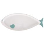 Piatto portata ovale in ceramica l. 37 cm, stile coastal, Paranza