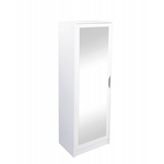 Armadio Scarpiera con Specchio Mobile Alto Bianco in Legno Porta Scarpe