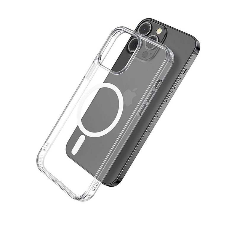 eSTUFF-ES67140006-BULK-custodia-per-cellulare-155-cm--6.1--Cover-Trasparente--BERLIN-iPhone-14-Pro-Magnetic---Hybrid-Ca