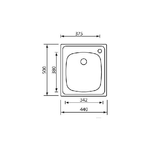 CM-cinzia-44-x-50-Lavello-montato-su-piano-Rettangolare-Acciaio-inossidabile