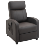 HOMCOM Poltrona Relax Massaggiante con Telecomando e 8 Programmi, Reclinazione e Poggiapiedi, 68x88x98cm, Marrone