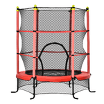 HOMCOM Tappeto Elastico per Bambini 3-6 Anni con Rete di Sicurezza e Pali Imbottiti, ?163x163cm