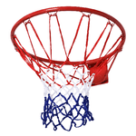 HOMCOM Canestro Basket da Muro in Ferro con Rete in Nylon per Esterno e Interno, Φ46cm