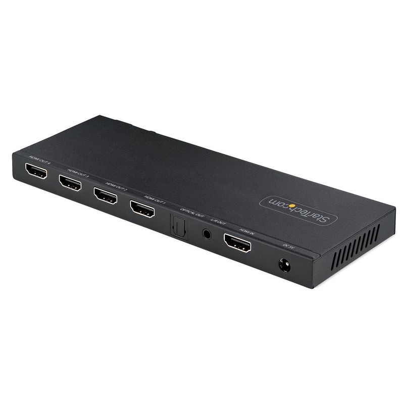 StarTech.com-Splitter-HDMI-4K-a-4-Porte---Sdoppiatore-HDMI-2.0-4K-60Hz-1-In-e-4-Out---HUB-HDMI-4K-con-Scaler-Integrato---Splitter-HDMI-con-Porta-Audio-35-mm-ottica--HDMI-SPLITTER-44K60S-