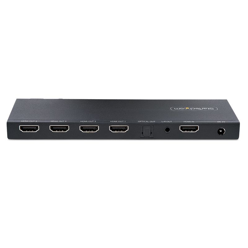 StarTech.com-Splitter-HDMI-4K-a-4-Porte---Sdoppiatore-HDMI-2.0-4K-60Hz-1-In-e-4-Out---HUB-HDMI-4K-con-Scaler-Integrato---Splitter-HDMI-con-Porta-Audio-35-mm-ottica--HDMI-SPLITTER-44K60S-