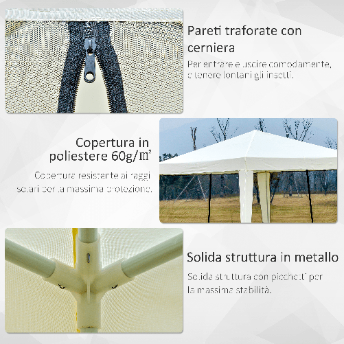 Outsunny-Gazebo-Impermeabile-con-Zanzariere-da-Giardino-Esterno-Tendone-in-Poliestere-3-x-3-x-2.45-m-Beige