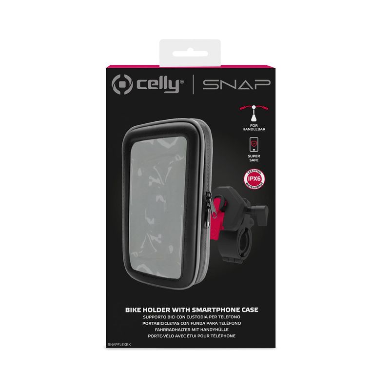 Celly-SNAPFLEX-Supporto-attivo-Telefono-cellulare-smartphone-Nero