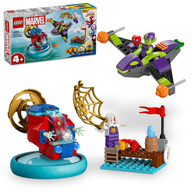 LEGO-Spidey-e-i-Suoi-Fantastici-Amici-10793-Spider-man-vs.-Goblin-Giochi-Bambini-4--con-Veicoli-Giocattolo-e-3-Supereroi