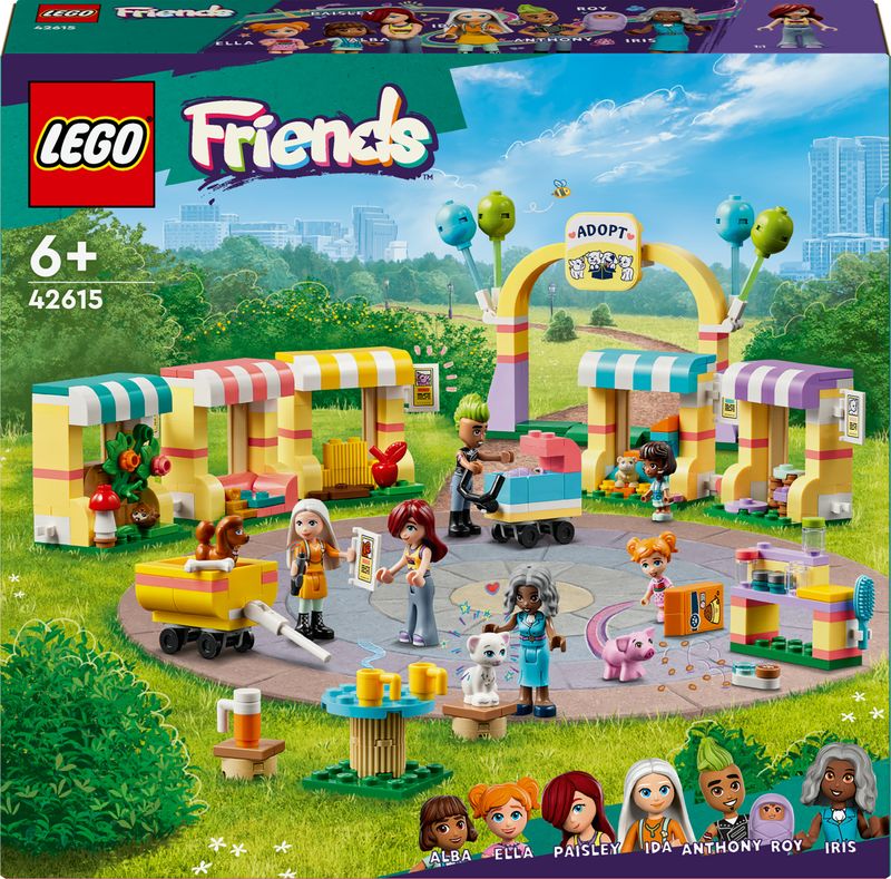 LEGO-Friends-42615-Giorno-dell-Adozione-dei-Cuccioli-Giochi-per-Bambini-6--con-7-Personaggi-e-5-Figure-di-Animali-Giocattolo