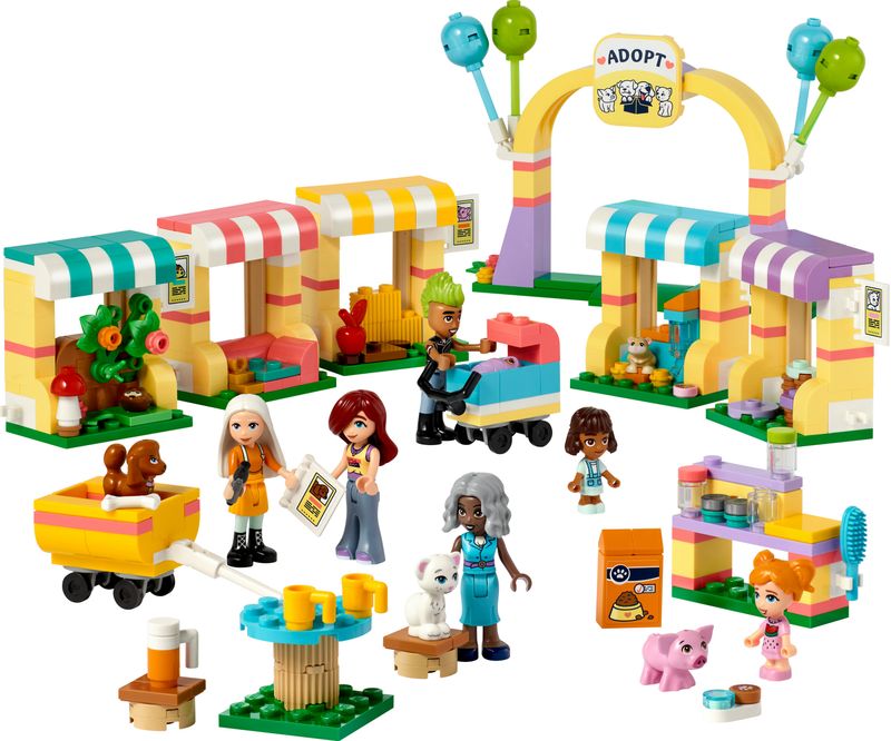 LEGO-Friends-42615-Giorno-dell-Adozione-dei-Cuccioli-Giochi-per-Bambini-6--con-7-Personaggi-e-5-Figure-di-Animali-Giocattolo