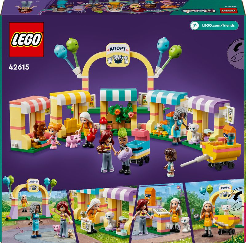 LEGO-Friends-42615-Giorno-dell-Adozione-dei-Cuccioli-Giochi-per-Bambini-6--con-7-Personaggi-e-5-Figure-di-Animali-Giocattolo