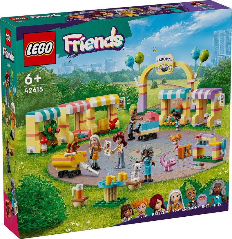 LEGO-Friends-42615-Giorno-dell-Adozione-dei-Cuccioli-Giochi-per-Bambini-6--con-7-Personaggi-e-5-Figure-di-Animali-Giocattolo