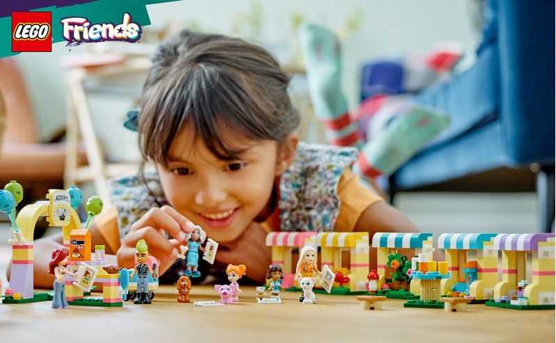 LEGO-Friends-42615-Giorno-dell-Adozione-dei-Cuccioli-Giochi-per-Bambini-6--con-7-Personaggi-e-5-Figure-di-Animali-Giocattolo