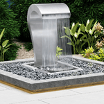 vidaXL Cascata da Giardino Argento 52,4x34,2x82 cm in Acciaio Inox