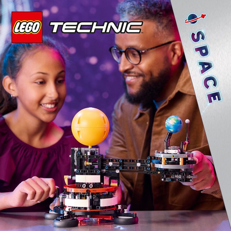 LEGO-Technic-42179-Pianeta-Terra-e-Luna-in-Orbita-Giochi-Spaziali-per-Bambini-10--Sistema-Solare-da-Costruire-con-Rotazione