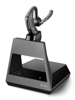 POLY 5200 Office Auricolare Wireless A clip, In-ear Ufficio Bluetooth Nero (VOYAGER 5200 OFFICE 2-WAY BASE - USB-C CABLE