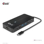 CLUB3D CSV-1595 replicatore di porte e docking station per laptop USB 3.2 Gen 1 (3.1 Gen 1) Type-C Nero