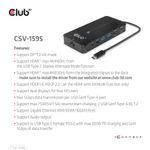 CLUB3D-CSV-1595-replicatore-di-porte-e-docking-station-per-laptop-USB-3.2-Gen-1--3.1-Gen-1--Type-C-Nero