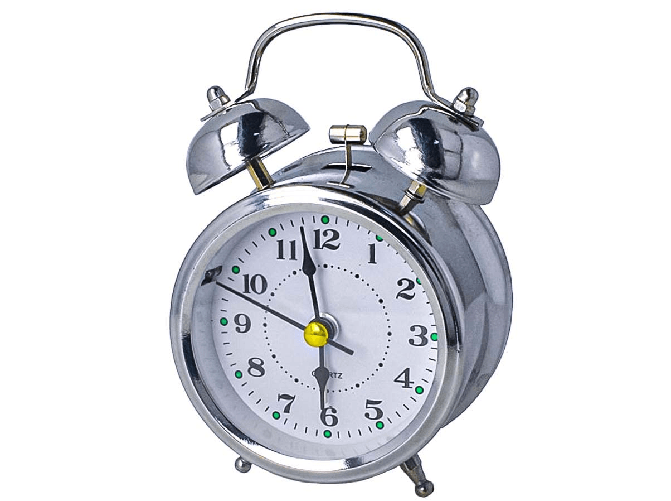 Sveglia Classica A Campana - Doppio Campanello, Modello Grande, Colore Argento, Dimensioni 120x170x55 Mm - Foto 9