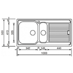 CM-Zenith-210-100-x-50-1V-Lavello-ad-incasso-Rettangolare-Acciaio-inossidabile