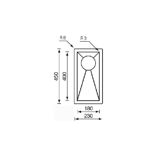 CM-filoquadra-23-x-45-Lavello-ad-incasso-Rettangolare-Acciaio-inossidabile