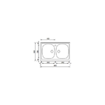 CM-mondial-80-x-50-2V-Lavello-ad-incasso-Rettangolare-Acciaio-inossidabile