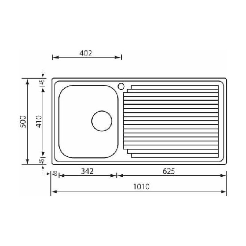 CM-Aurora-101-x-50-1V-Lavello-ad-incasso-Rettangolare-Acciaio-inossidabile