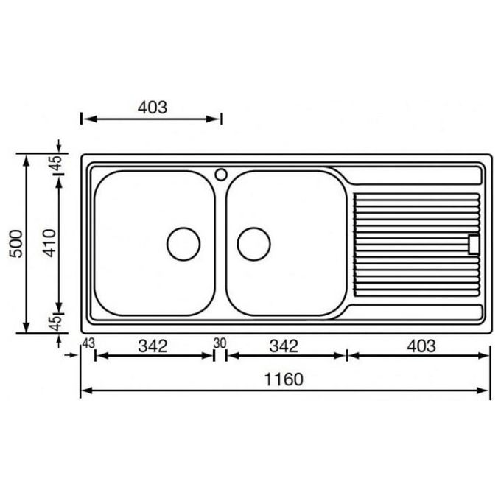 CM-Zenith-210-116-x-50-2V-Lavello-ad-incasso-Rettangolare-Acciaio-inossidabile