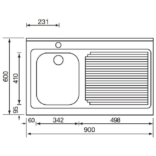 CM-Rossana-90x60-1V-Lavello-ad-incasso-Rettangolare-Acciaio-inossidabile