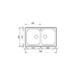 CM-Zenith-79-x-50-2V-Lavello-ad-incasso-Rettangolare-Acciaio-inossidabile