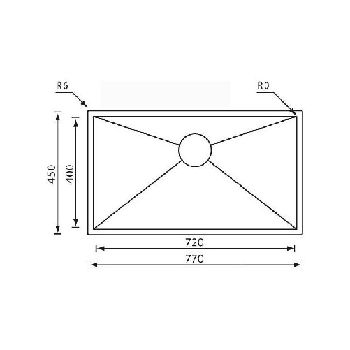 CM-filoquadra-77-x-45-Lavello-montato-su-piano-Rettangolare-Acciaio-inossidabile