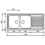 CM-Zenith-plus-116-x-50-2V-Lavello-ad-incasso-Rettangolare-Acciaio-inossidabile