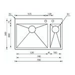 CM-filoquadra-mix-79-x-50-2V-Lavello-ad-incasso-Rettangolare-Acciaio-inox-Vetro