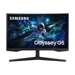 Samsung Monitor Gaming Odyssey G5 (S27CG552), Curvo (1000R), 27'', 2560x1440 (WQHD 2K), HDR10, VA, 165 Hz, 1 ms (MPRT)