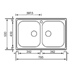 CM-Zenith-plus-79-x-50-2V-Lavello-ad-incasso-Rettangolare-Acciaio-inossidabile