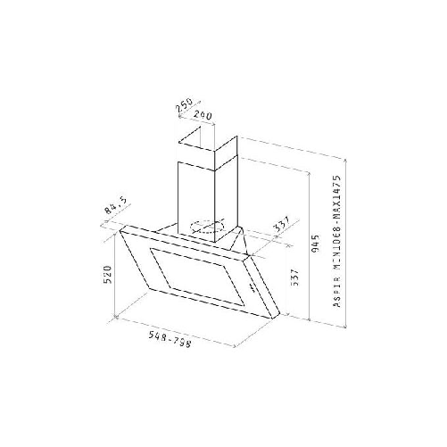 Elica-ELEKTRA-IX-F-55-Cappa-aspirante-a-parete-Acciaio-inossidabile-900-m³-h-D