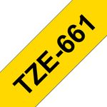 Brother Gloss Laminated Labelling Tape - 36mm, Black/Yellow nastro per etichettatrice TZ