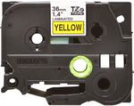 Brother-Gloss-Laminated-Labelling-Tape---36mm-Black-Yellow-nastro-per-etichettatrice-TZ