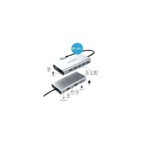 Mediacom-MD-C317-Usb-C-a-2-Hdmi-5-Usb-3-Card-Reader-Vga-Rj4-Audio-e-Power-Delivery