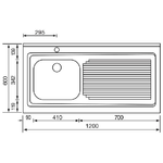 CM-Rossana-120x60-1V-Lavello-ad-incasso-Rettangolare-Acciaio-inossidabile