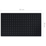 vidaXL-Testa-Doccia-a-Pioggia-Acciaio-Inox-50x30-cm-Rettangolare-Nera