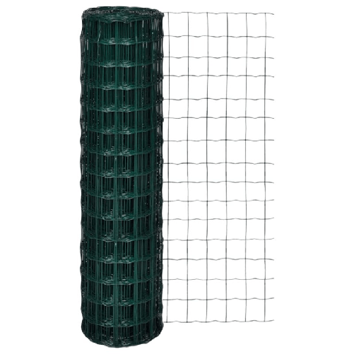 vidaXL Recinzione Europea in Acciaio 25 x 1,5 m Verde