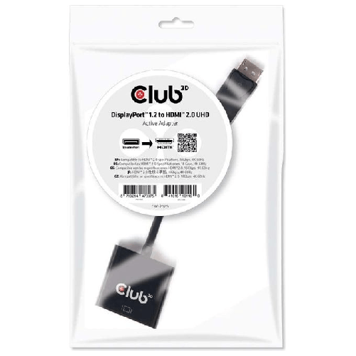 CLUB3D-DisplayPort-1.2-a-HDMI-2.0-UHD-Adaptador-Activo