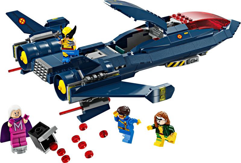 LEGO-Marvel-76281-X-Jet-di-X-Men-Aereo-Giocattolo-per-Bambini-di-8--Anni-Modellino-da-Costruire-con-Minifigure-di-Supereroi