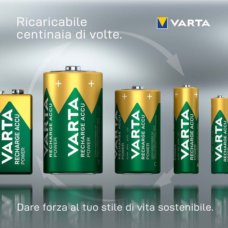 Varta-Recharge-Accu-Power-AA-2100-mAh-Blister-da-4--Batteria-NiMH-Accu-Precaricata-Mignon-batteria-ricaricabile-pronta-all-uso-