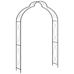 VidaXL Arco da Giardino Nero 150x34x240 cm in Ferro