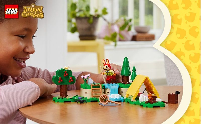 LEGO-Animal-Crossing-77047-Bonny-in-Campeggio-Giochi-Creativi-per-Bambini-6--con-Coniglietto-Giocattolo-e-Tenda-da-Costruire